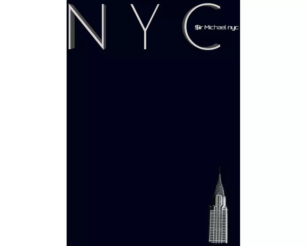 NYC Chrysler building midnight black grid style page notepad $ir Michael Limited edition