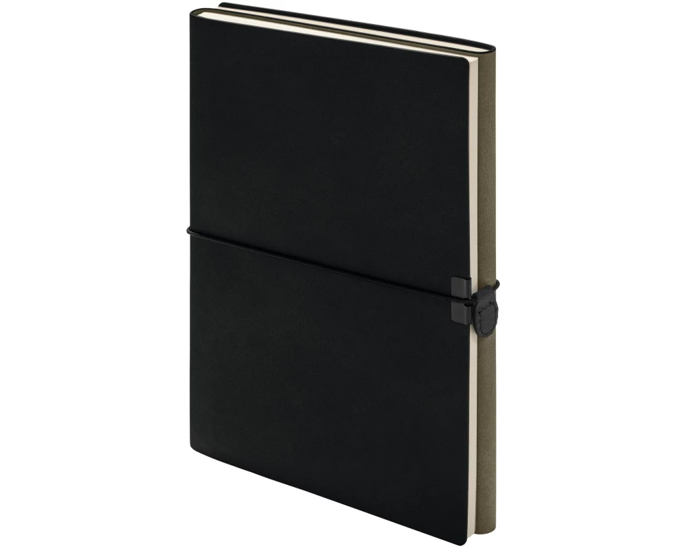 Kolma Notizbuch Smooth 2 in 1, A5, gepunktet/blanko, schwarz/olive