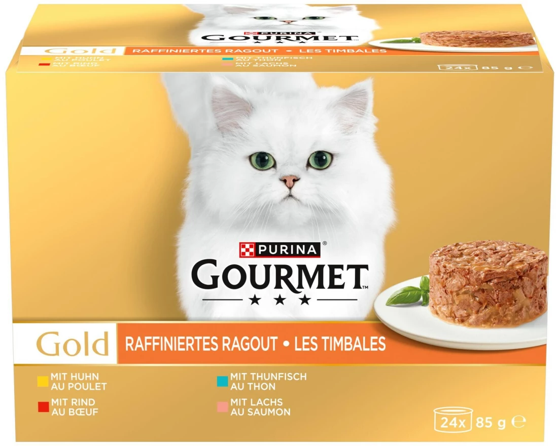 Purina Gourmet Nassfutter Raffiniertes Ragout Mix 24 x 85 g
