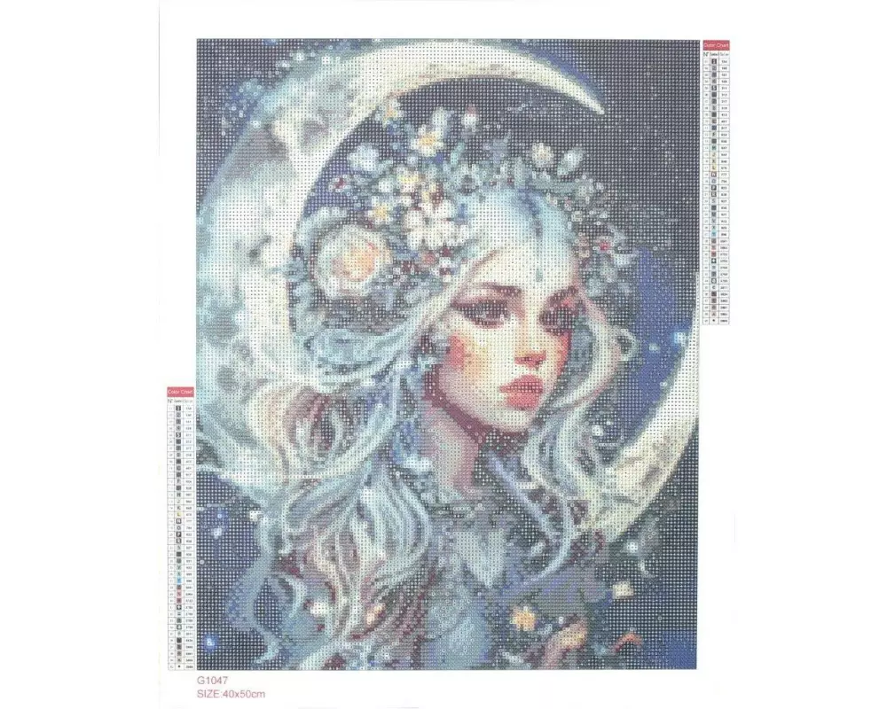Graine Créative Bastelset Diamond Painting Mond 40 x 50 cm