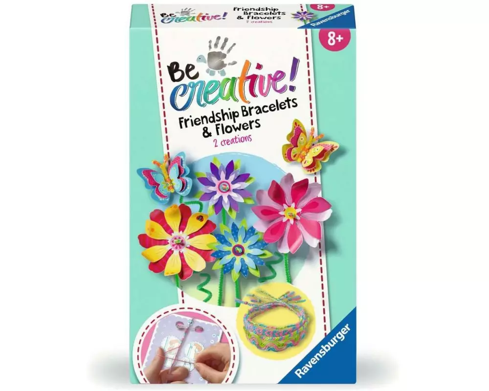 Ravensburger Bastelset BeCreative – Friendship Bracelets and Flowers
