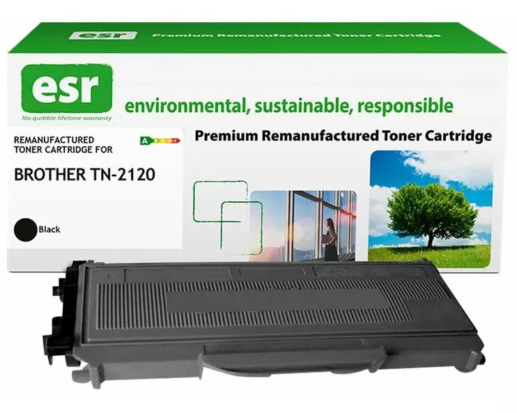 ESR Toner cartridge compatible with Brother TN-2120BK black remanufactured 6.600 pages
