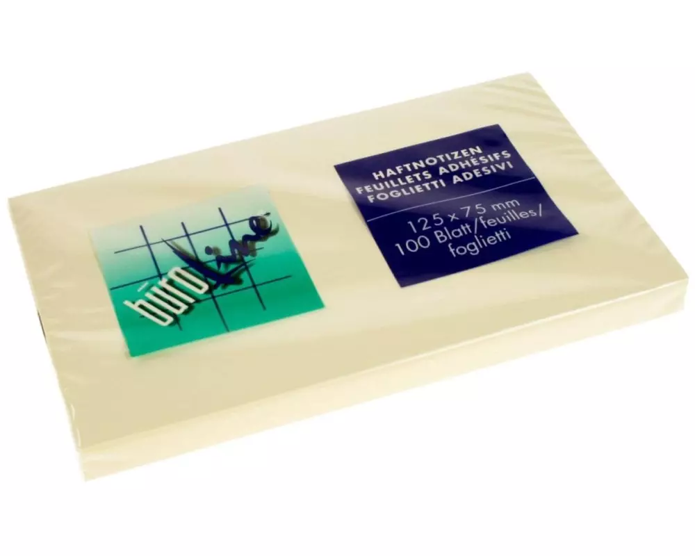 Büroline Notizzettel 12.5 x 7.5 cm, 1 Block à 100 Blatt, Gelb