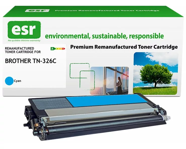 ESR Toner cartridge compatible with Brother TN-326C/TN-336C cyan remanufactured 3.500 pages
