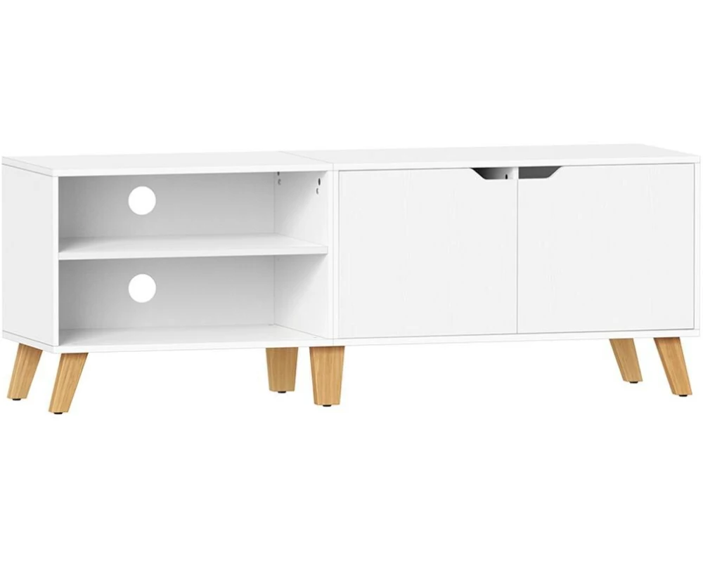 VASAGLE TV-Möbel 140 x 40 x 45 cm, Weiss