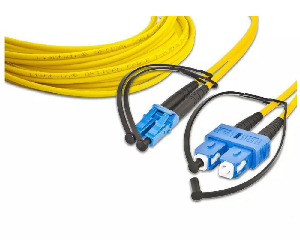 Lightwin LWL-Patchkabel Singlemode LC – SC, OS2, Duplex, 3 m