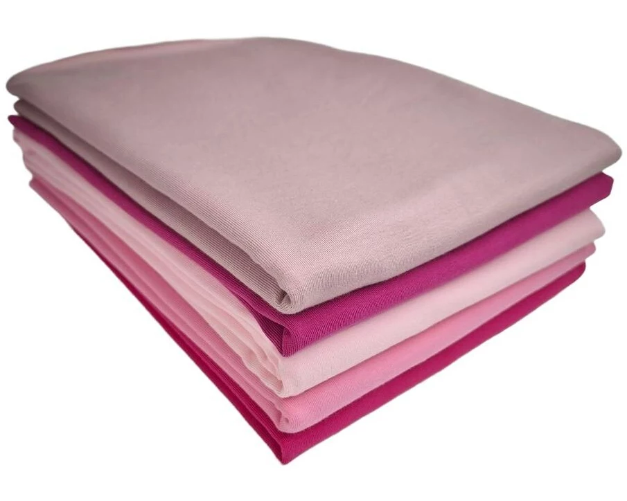 Stoffe Stoff Jersey Uni Rosatöne 5-teilig, 5 x 0.5 m
