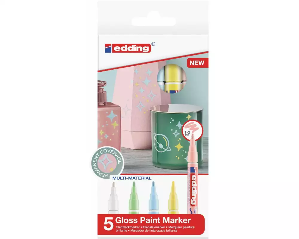 edding Lackmarker 751 CREA 5 Stück in Pastellfarben