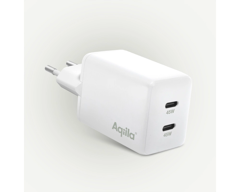 Aqiila UCB-C Ladeadapter W2 , 45W, 2x USB-C