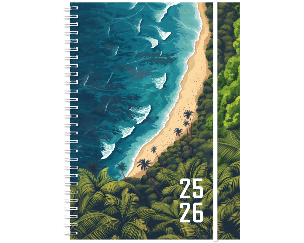 SIMPLEX Schüleragenda Emotions 25/26 500213.26 1W/2S 17M Paradise 14.8x21cm