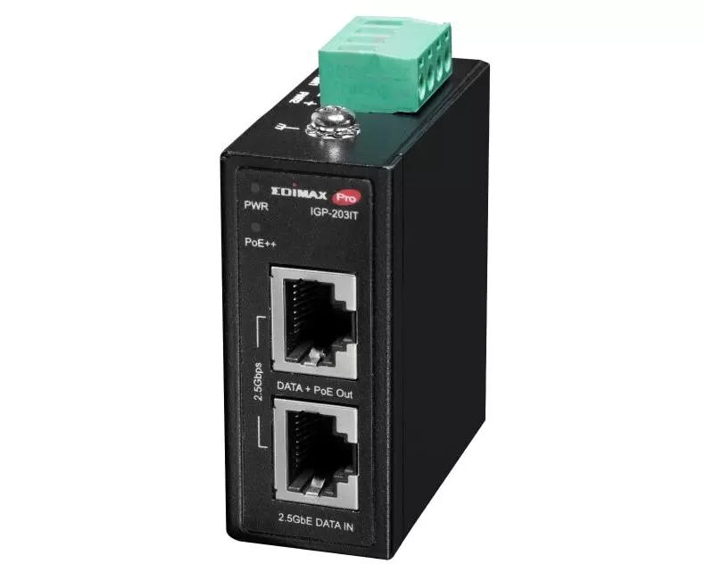 Edimax Pro PoE++ Injector IGP-203IT Industrie 90W, DIN-Rail