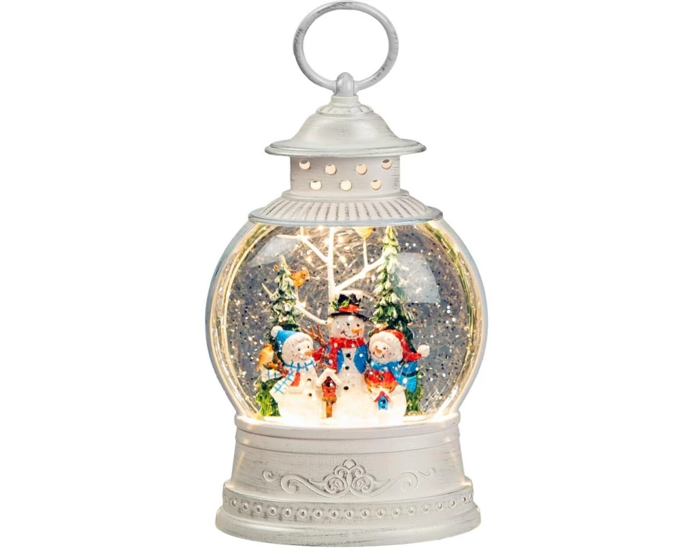 Konstsmide LED Wasserlaterne Schneemänner 21 cm