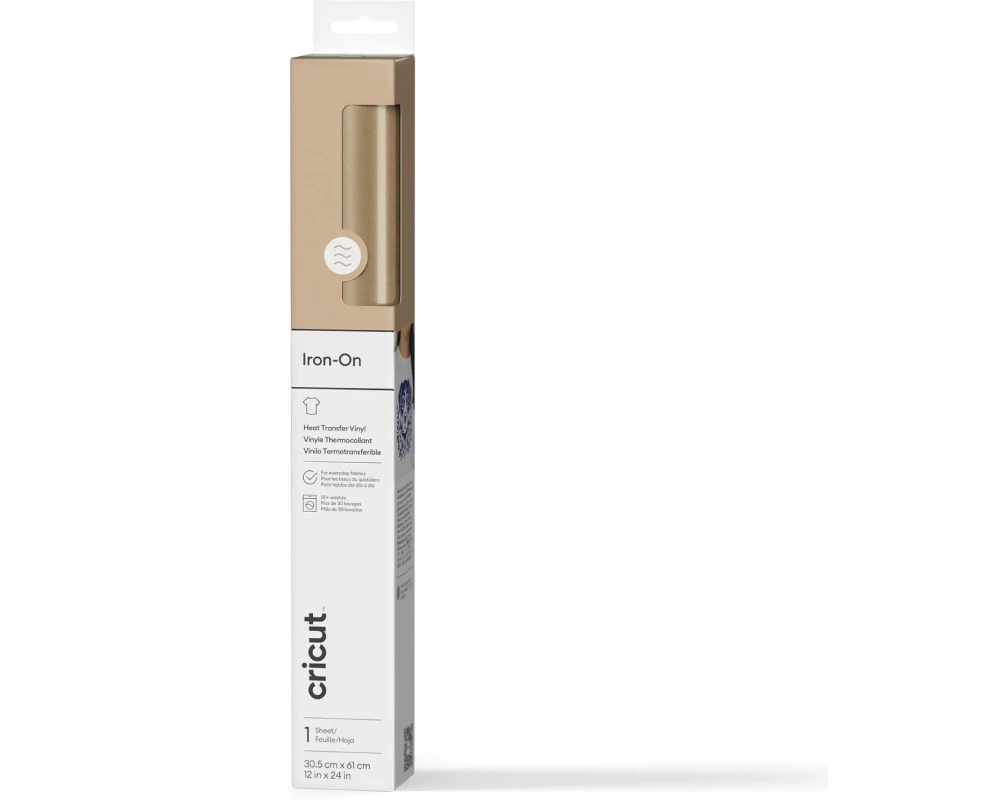 Cricut Aufbügelfolie 30.5 x 61 cm, 1 Stück, Gold