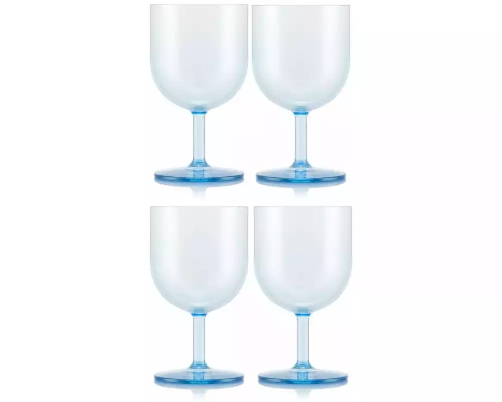 Bodum Outdoor-Weinglas Oktett 250 ml, Blau, 4 Stück