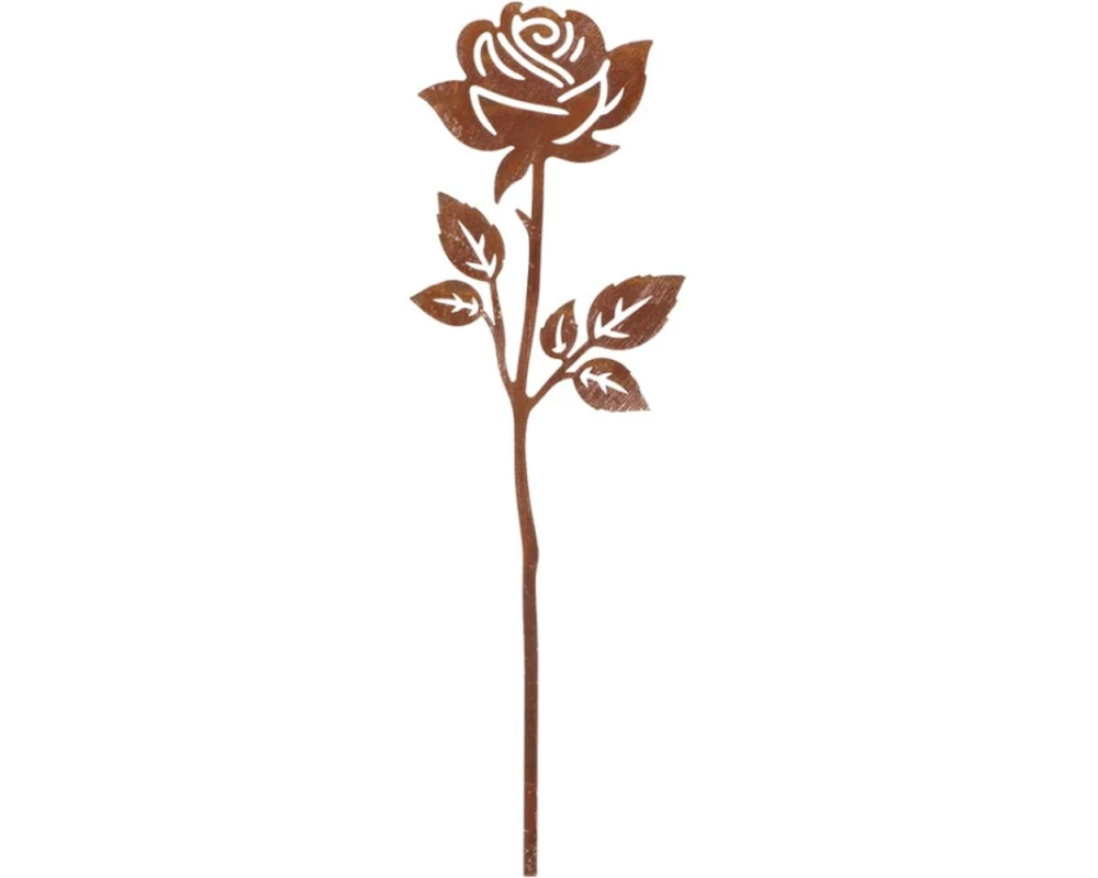 Esschert Design Dekofigur Rose Rost-Optik Stahl 37 cm