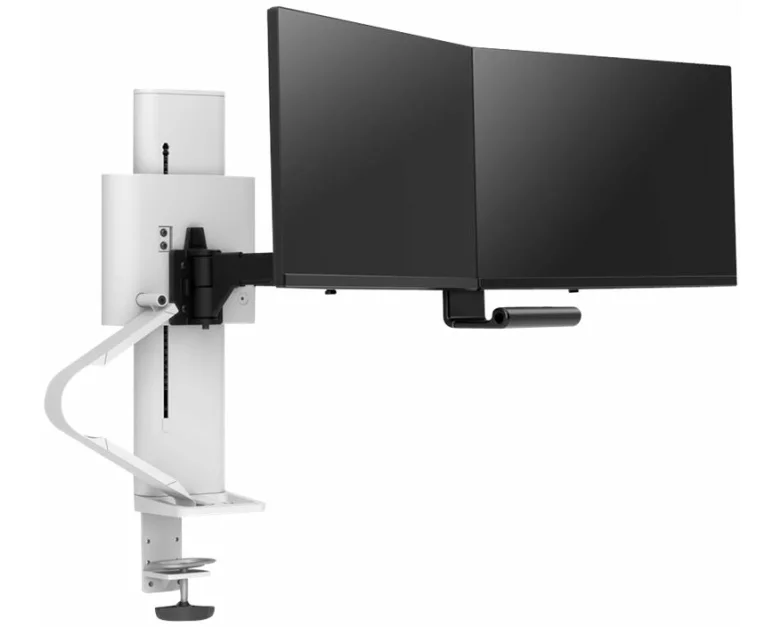 ERGOTRON TRACE Dual Monitors, Panel Clamp, Bright White