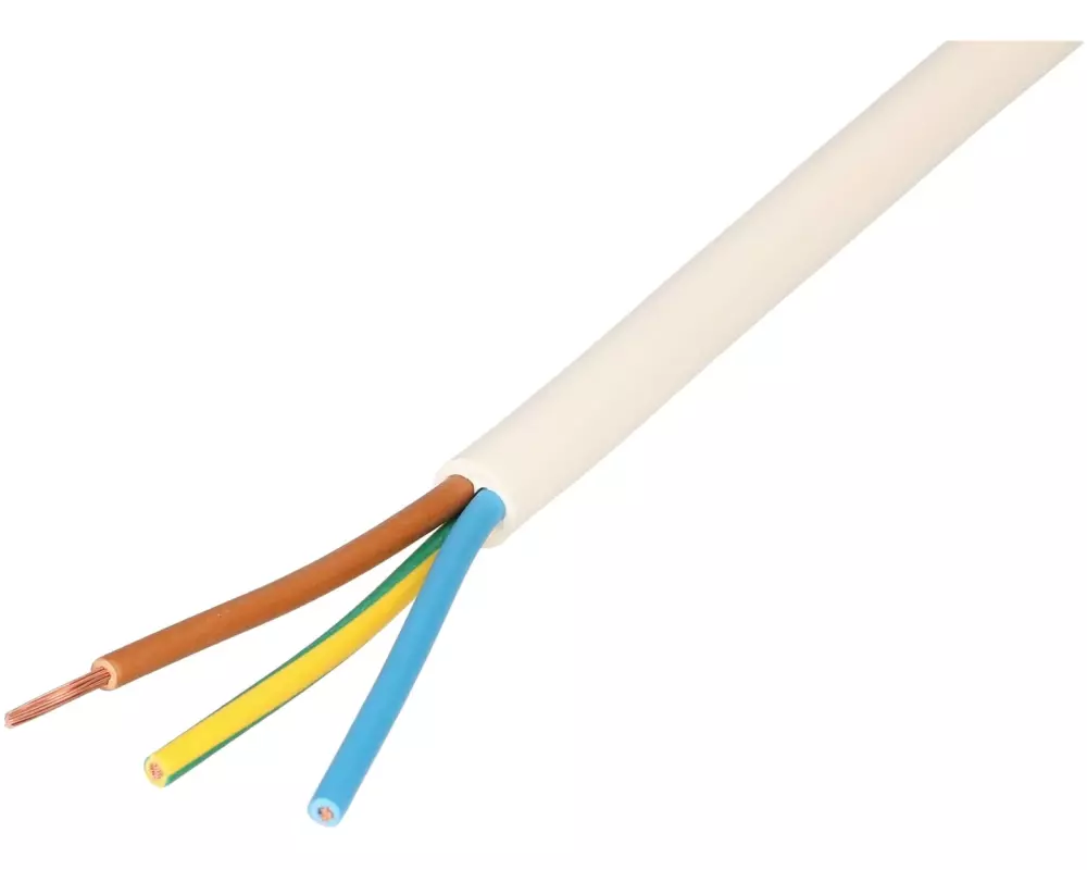 Max Hauri Installationskabel TD 3x 1.5 mm2, 5 m, Weiss