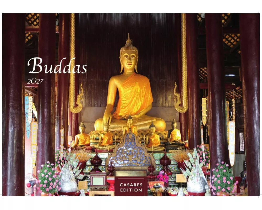 Buddhas Kalender 2027 - Wandkalender | Fotokalender Asien 24x35cm -Spirituelle Abbildungen Buddhas | Perfekt für Meditation & Raumdekoration