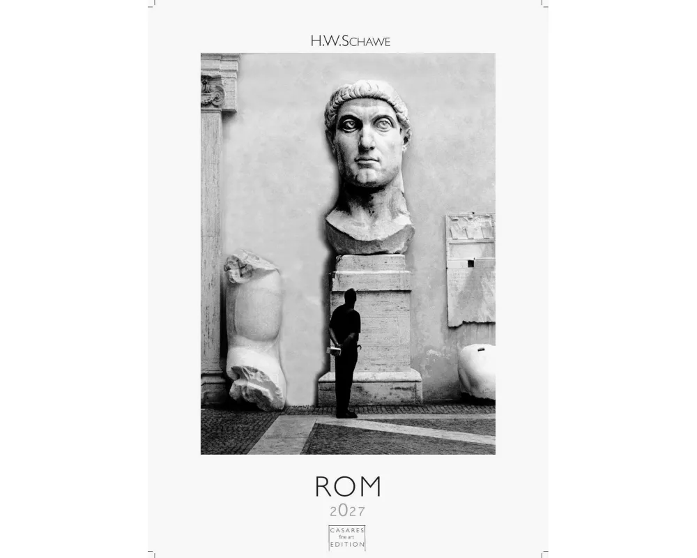 Rom schwarz-weiss Kalender 2027 - Wandkalender | Fotokalender Italien 29x21cm - . mit Historischen Motiven - Perfekt für Kunst, Architektur & Rom-Lieb