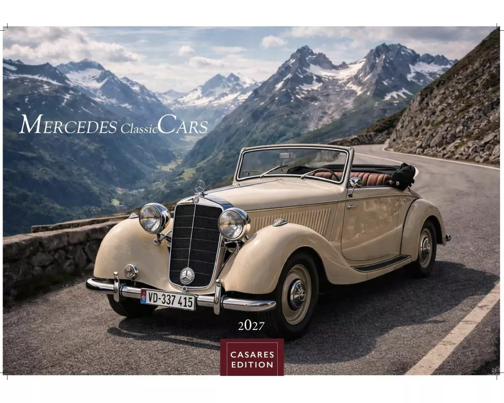 Mercedes Classic Cars Kalender 2027 - Wandkalender | Fotokalender Oldtimer 24x35cm - Mercedes Oldtimer - Eleganz & Geschichte im Kalenderformat