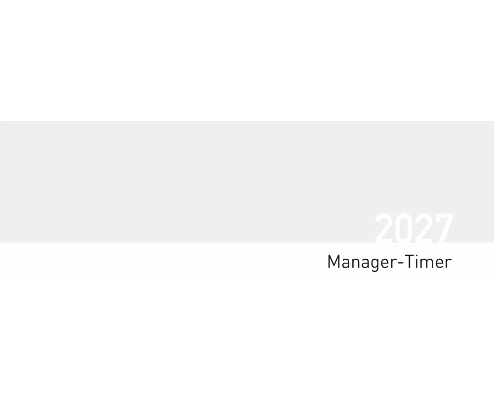 Buchkalender Manager-Timer Einlage 2027
