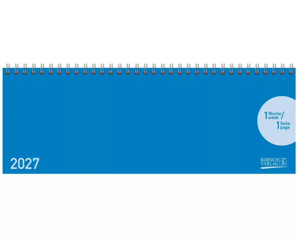 Tischquerkalender Classic Colourlux blau 2027