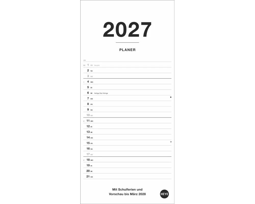 Black&White Planer 2027