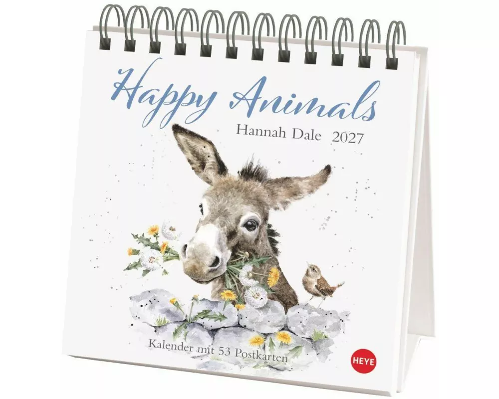Hannah Dale: Happy Animals Premium-Postkartenkalender 2027