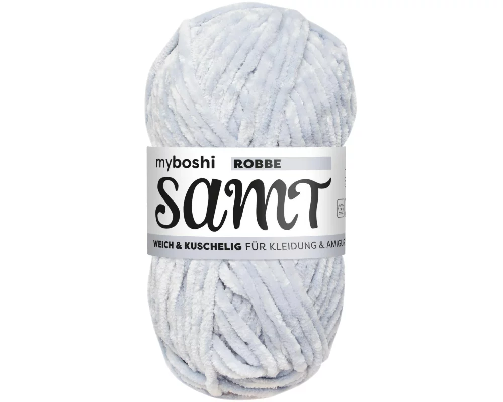 myBoshi Wolle Chenille Samt Robbe 100 g, 100 m