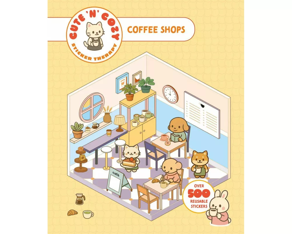 Cute 'n' Cozy Sticker Therapy: Coffee Shops