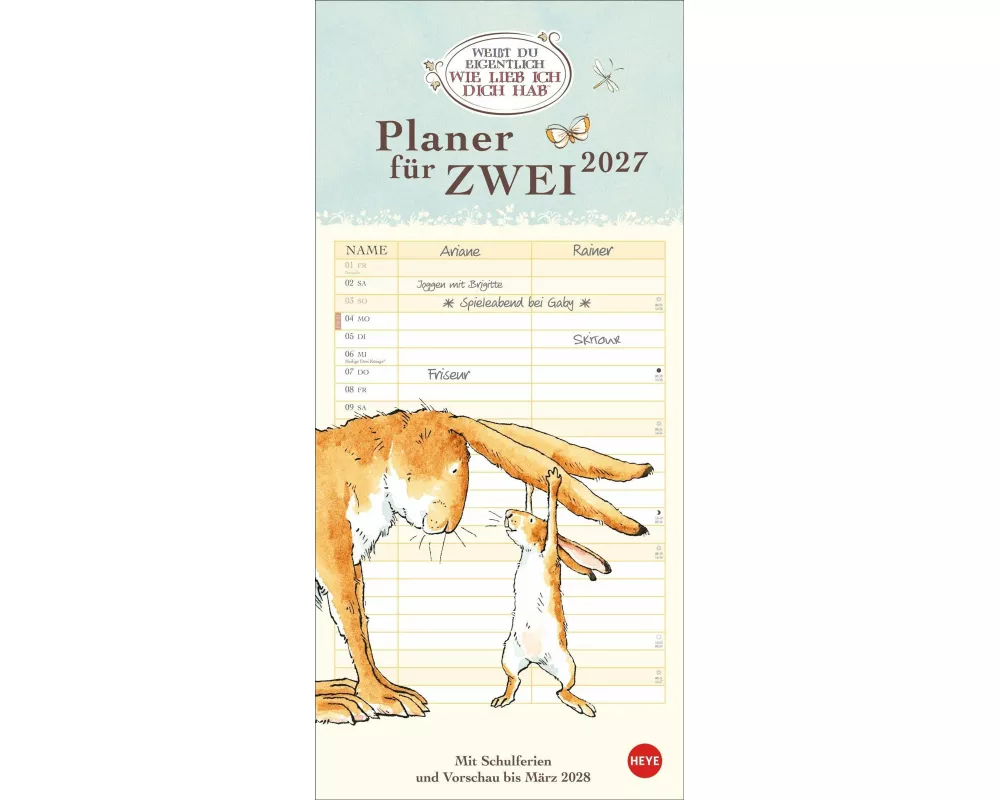 Weißt du eigentlich, wie lieb ich dich hab? Planer für zwei 2027