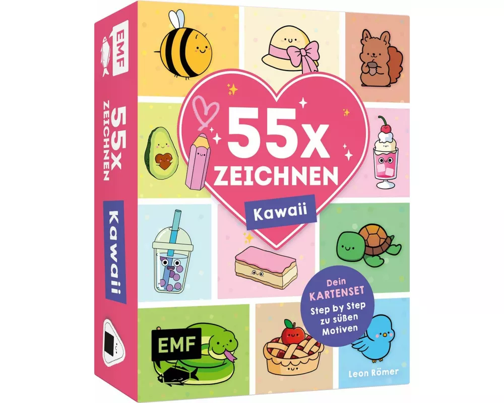 55 x Zeichnen – Kawaii: Dein Kartenset