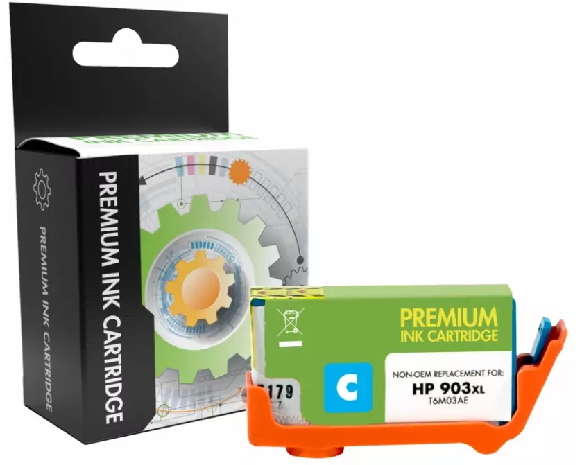 STATIC Ink cartridge compatible with HP T6M03AE 903XL cyan remanufactured 825 pages