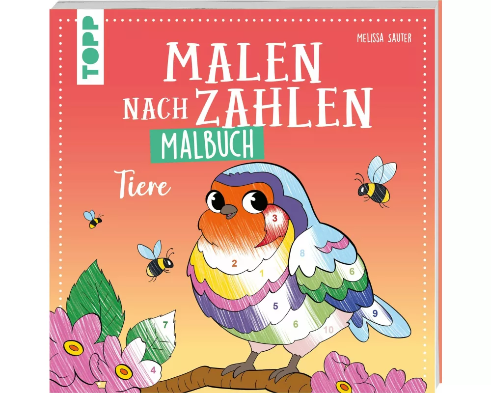 Malen nach Zahlen Malbuch Tiere