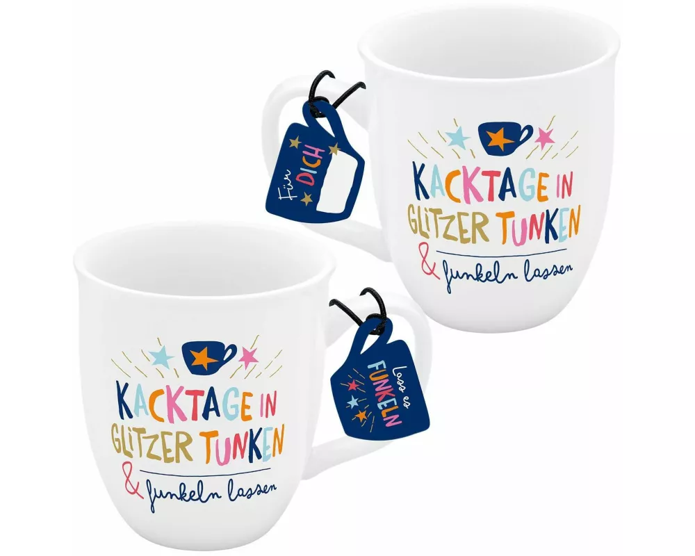 Espressotasse "Kacktage in Glitzer tunken & funkeln lassen"