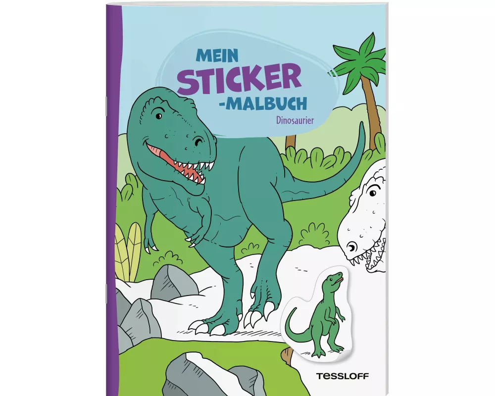 Mein Sticker-Malbuch. Dinosaurier