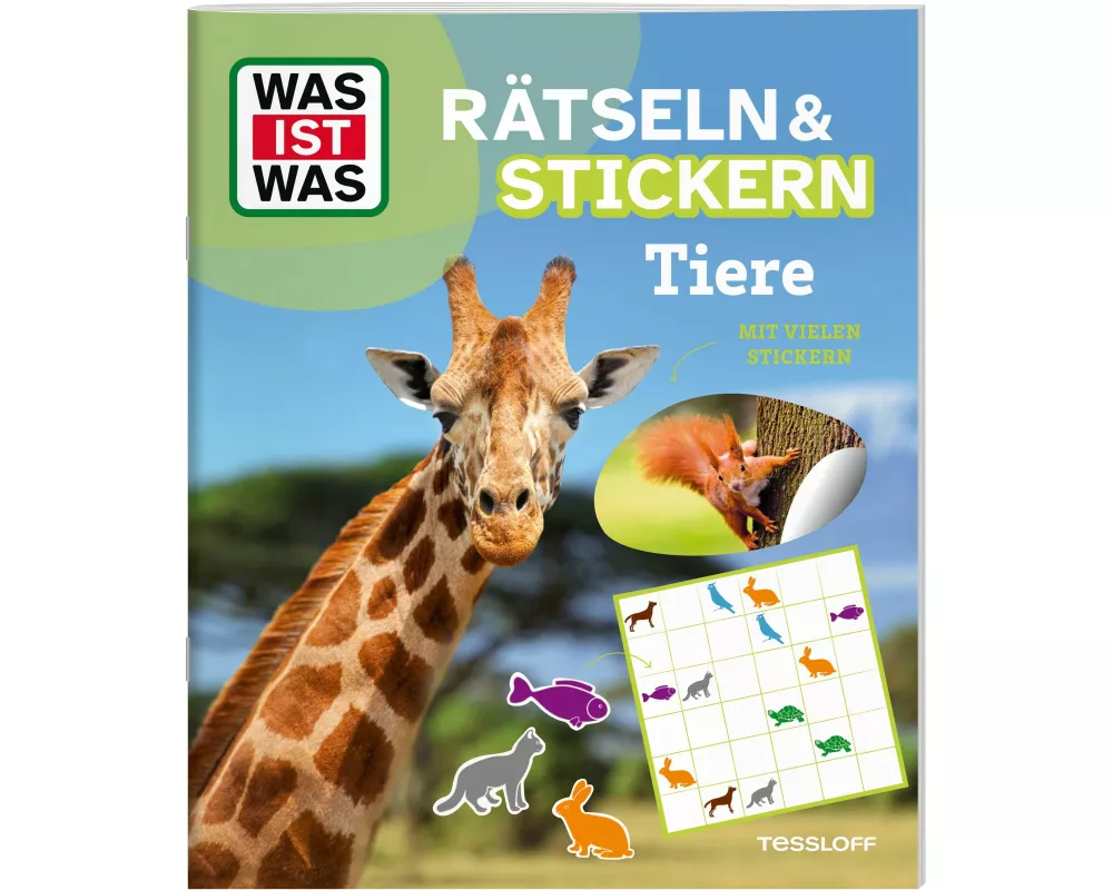 WAS IST WAS Rätseln und Stickern: Tiere