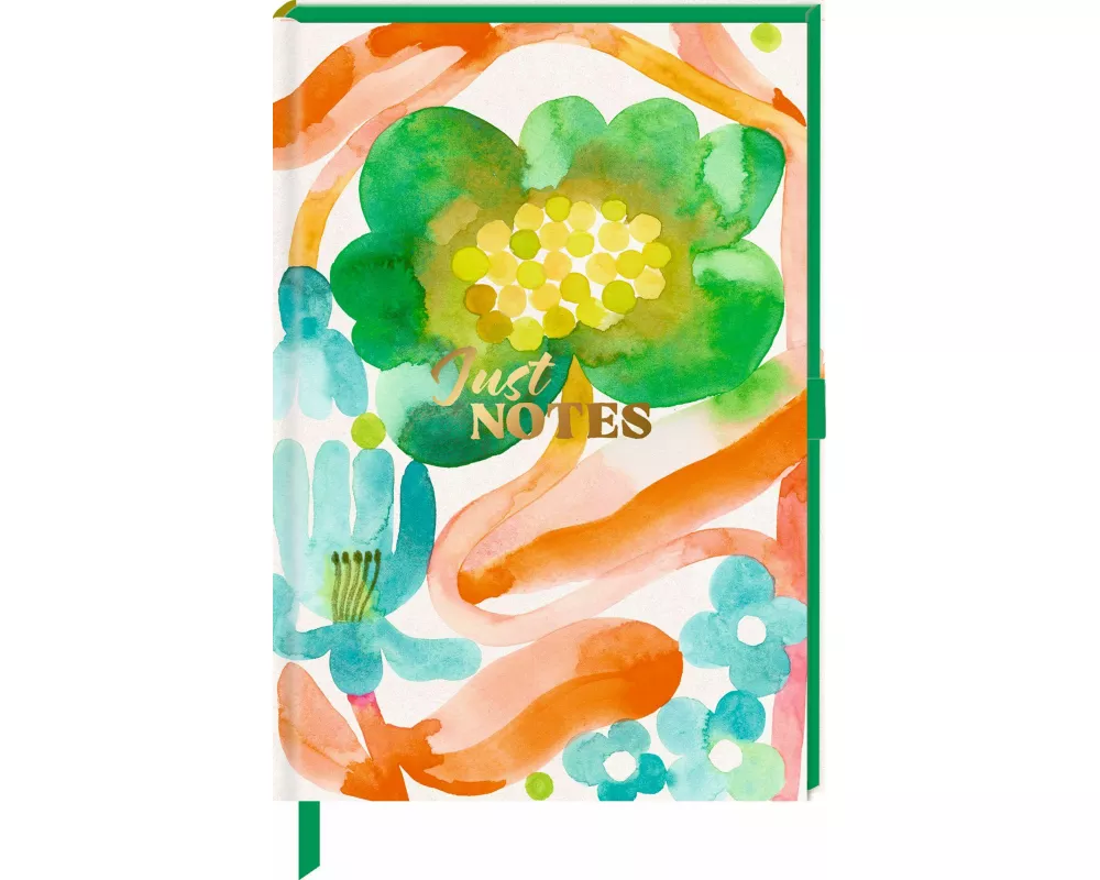 Notizbuch DIN A5 – Just Notes (Green Flower)