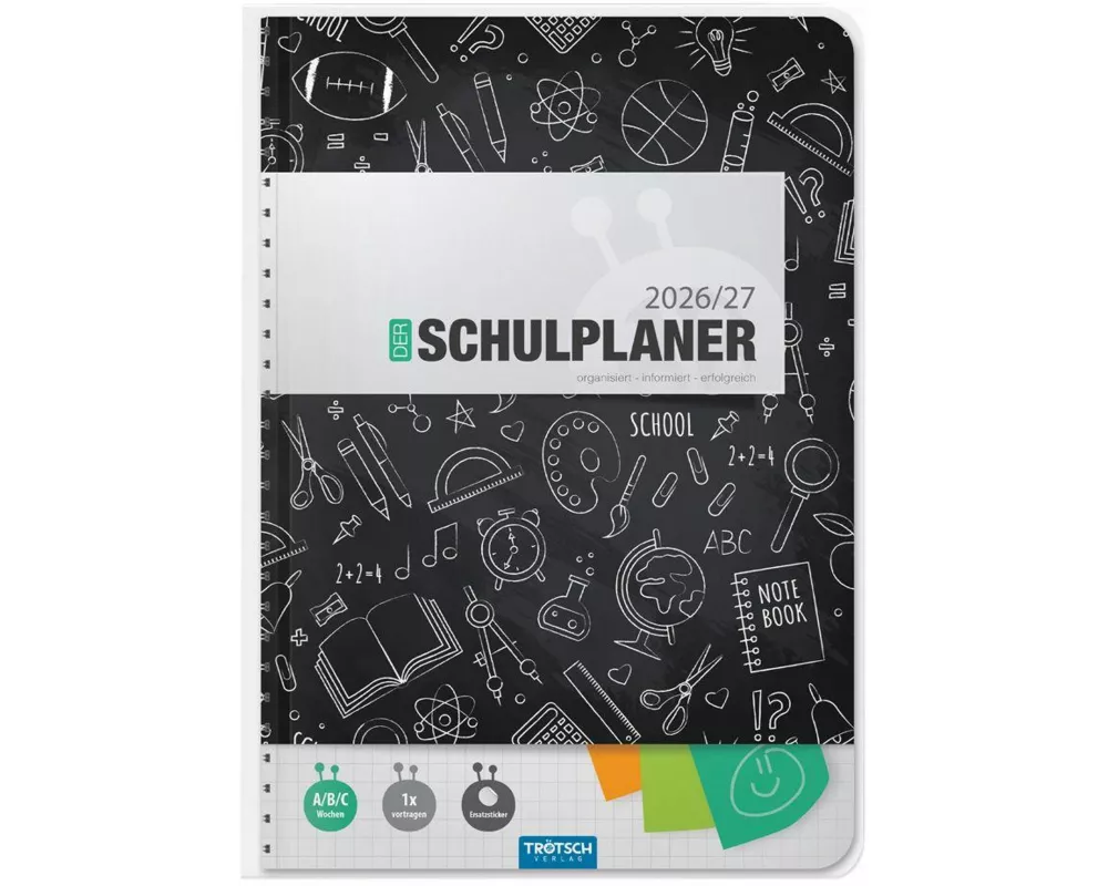 TRÖTSCH - Schulplaner Schwarz 26/27