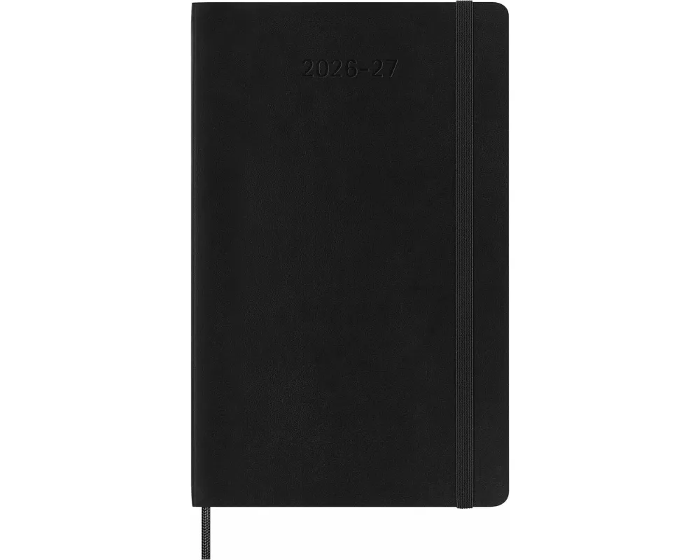 Moleskine 18 Monate Wochenkalender 2026/2027, L/A5, 1 Wo = 1 Seite, Rechts Linierte Seite, Weicher Einband, Schwarz