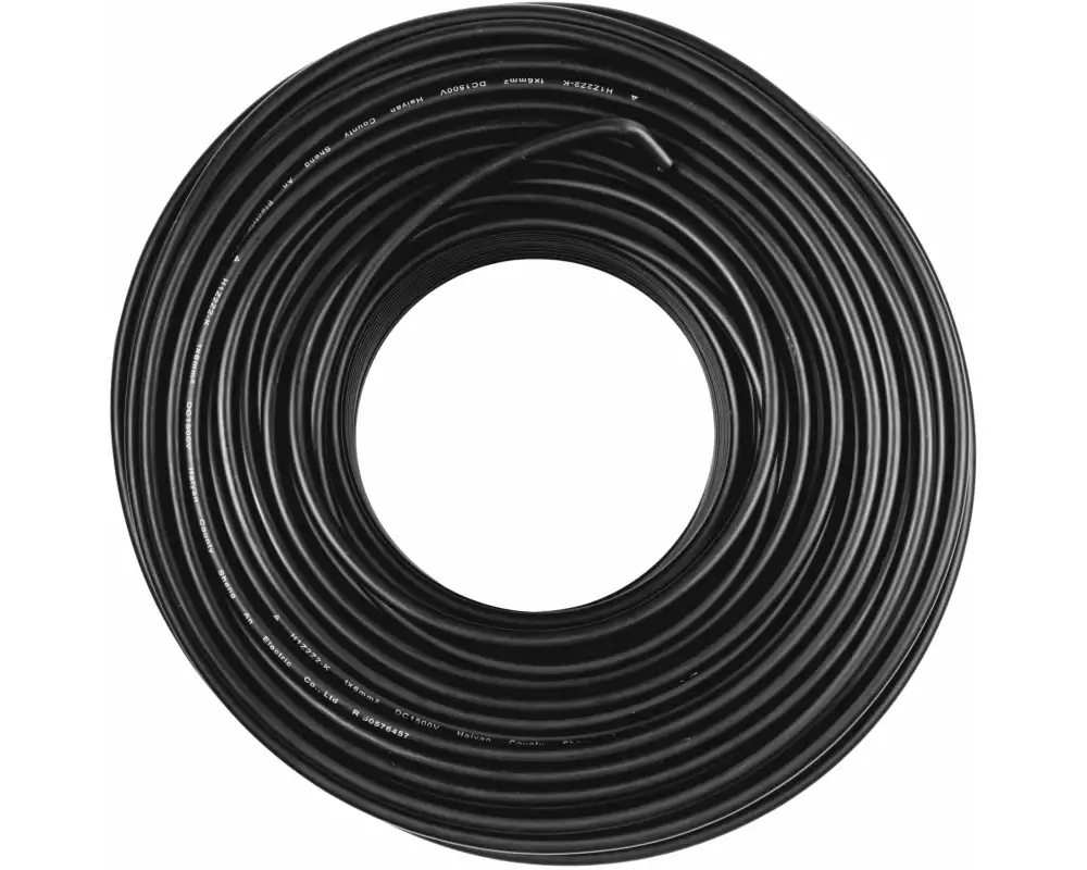 FURBER.power Solarkabel 6 mm² Rolle 100 m, Schwarz