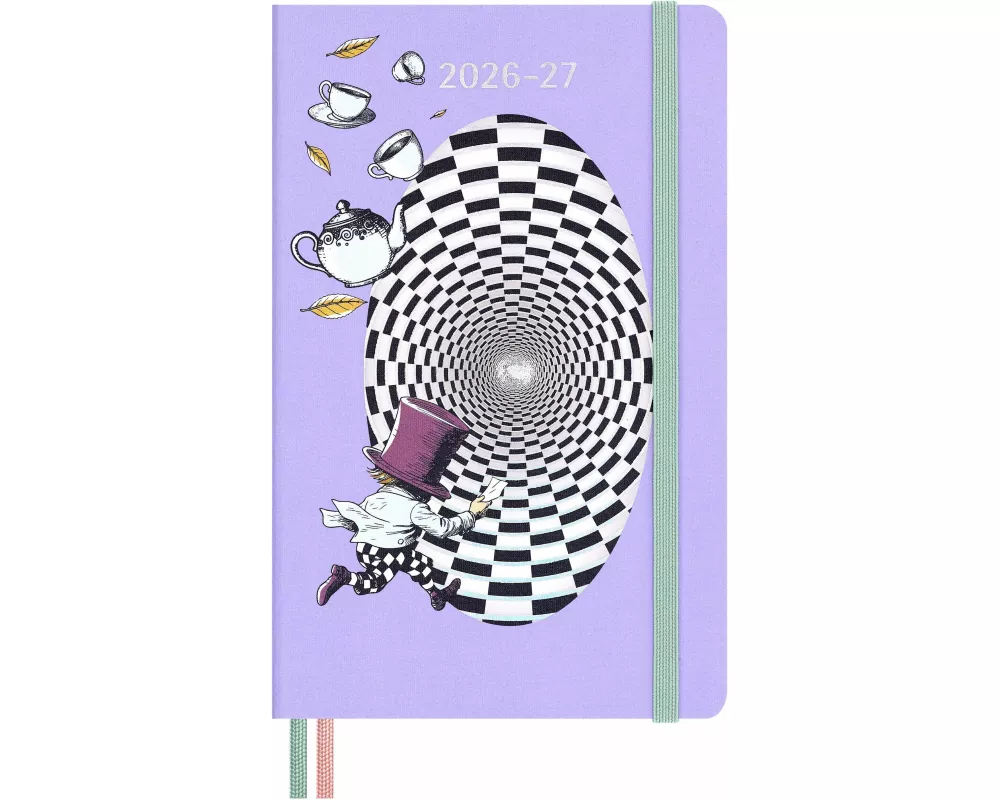 Moleskine Alice im Wunderland 18 Monate Wochen-Notizkalender 2026/2027, L/A5, 1 Wo = 1 Seite, fester Einband