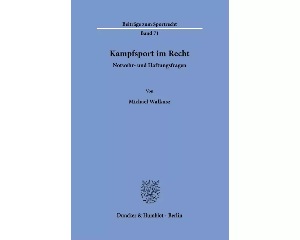 Kampfsport im Recht