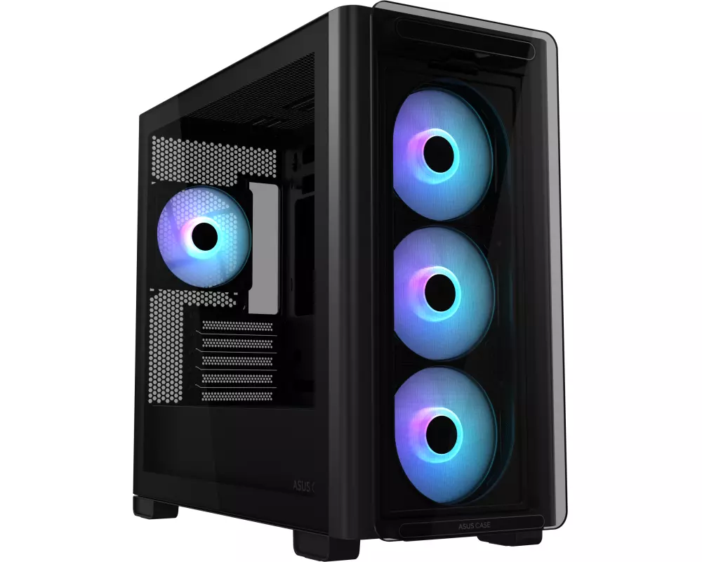 ASUS PC-Gehäuse A23 PLUS TG ARGB Schwarz