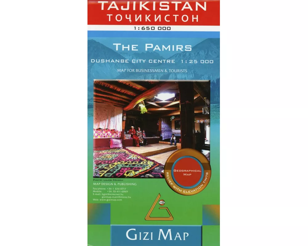 Tajikistan Geographical Map 1 : 650 000