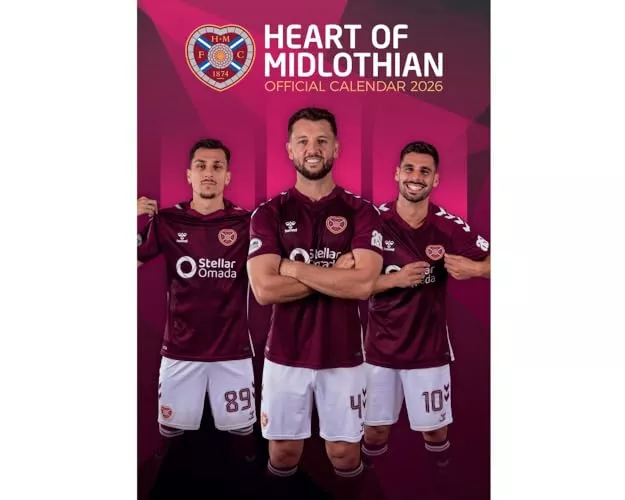 Heart Of Midlothian Fc 2026 A3 Calendar