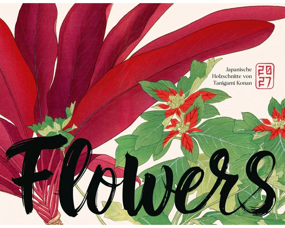 Flowers Kalender 2027 | Japanische Holzschnitte von Tanigami Konan