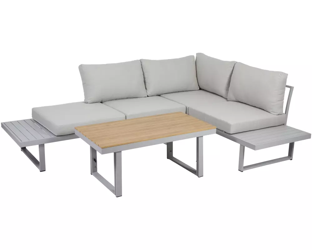 Greemotion Loungeset Aruba, Grau, 3 Sitzplätze