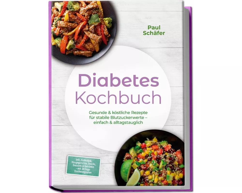 Diabetes Kochbuch: Gesunde & köstliche Rezepte für stabile Blutzuckerwerte - einfach & alltagstauglich- inkl. Frühstück, Hauptgerichte, Snacks, Desser
