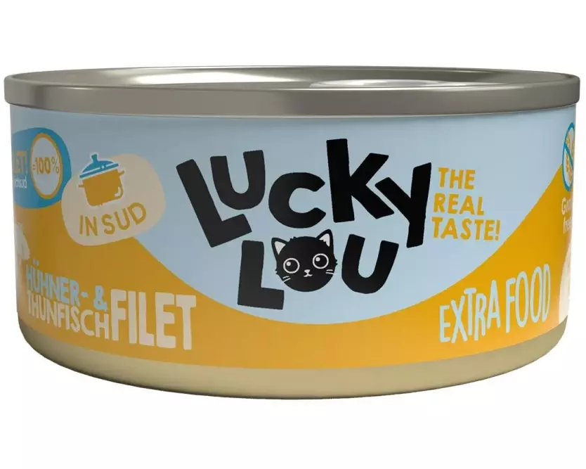 Lucky Lou Nassfutter Extrafood Hühner- & Thunfischfilet, 70 g